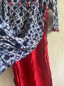 Brand New Cotton 2 Kurti Pattern BlueRed