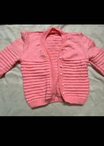 Pink warm cardigan