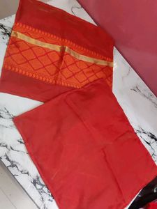 Elegant Red &amp; Gold Saree