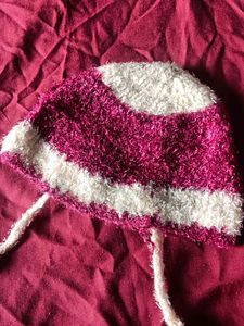 Striped Fuzzy Winter Hat