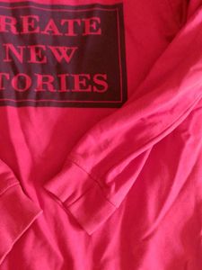 Red &#39;Create New Stories&#39; Sweatshirt