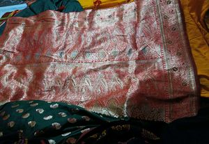 New Banarsi Silk Zari Saree With Stitched Blouse