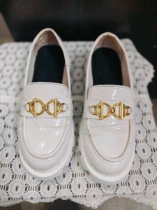 White Patent Leather Loafers