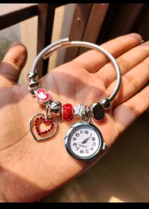 Korean Pandora Charm Bracelet With Watch