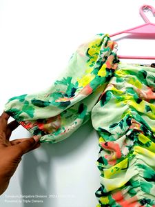 Floral Ruched Crop Top