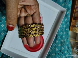 Gold Bangles Set_size-2.10