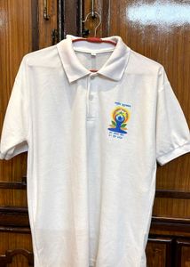White Yoga Day Polo Shirt