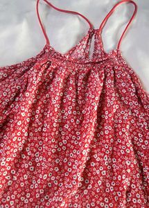 Floral Red Tank Top