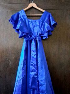 Elegant Blue Bridesmaid Dress