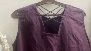 Elegant meroon Sleeveless Top