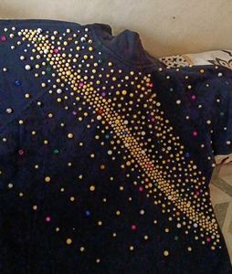 Embellished Turtleneck Top