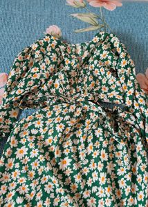 Floral Green Maxi Dress