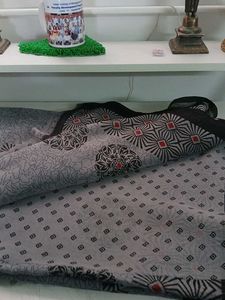 Elegant Grey Saree with blouse piece