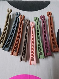 8pcs Matt Shade Banana Hair Clips