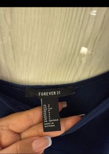 Blue Forever 21 Tank Top Stretchable