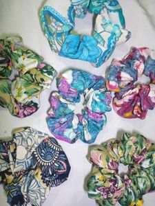 floral ethnic printed scrunchie tie multicolor
