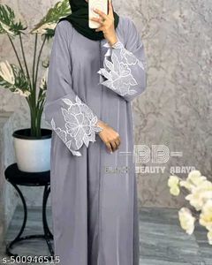 Cutwork Embroidery With Combination Colour Abaya