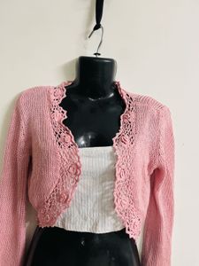 Cute  Knit Crop Jacket