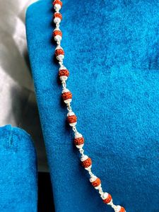 Rudraksh Silver Mala
