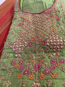 Green Suit With Gota Dupatta(teej Special)