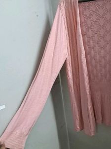 Pink Knit Cardigan
