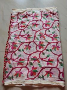 Beautiful Saree flower design soft cotton 💯