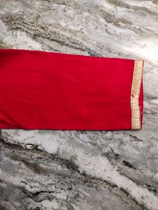 Red Kurta With Beautiful Embroidery