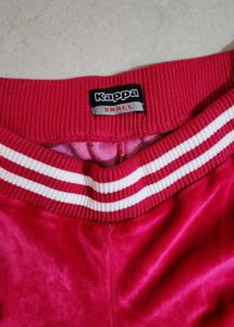 Kappa Pink Luxe Velvet  Jogging Pant