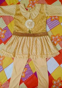 Baby Frock Black New White Leggings