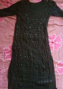 Elegant Black Embellished Kurti