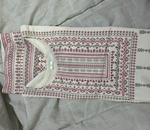 Classic Pink White Kurta