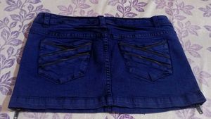 Only Royal Blue Denim Skirt