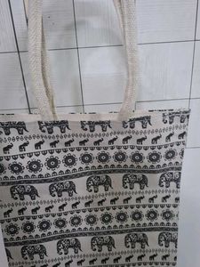 Elephant Print Tote Bag