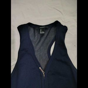 Forever 21, Navy blue Bodycon Zip up Dress
