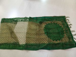Green Printed saree