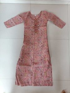 Pink Kurta Set (With Dupatta And Pant)