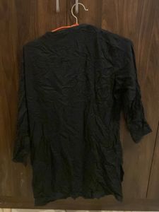 Embroidered Black Tunic kurta Shoppers Stop