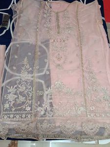 Elegant Pink Kurta Set Suit Piece