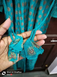 Sky-blue Gawn kurti
