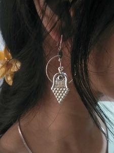 Silver Tone Drop Earrings