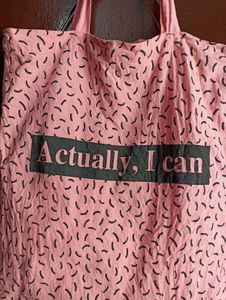Pink Graphic Tote Bag