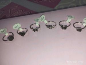 Silver Tone Ring ( Set of 6 )