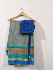 Designer Navy Blue Saree