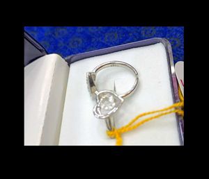 92.5 sterling silver Double Heart ring