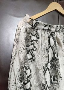 Silver Black Print Front Open Co-Ords Set 34 Bust