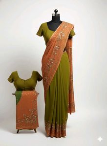 Elegant Saree with Blouse 💗