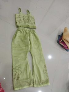 Elegant Green plazo top