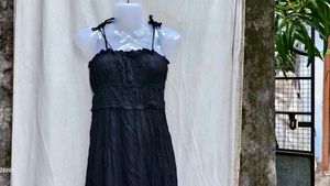 I. Black long dress