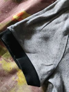 Gray Polo Shirt with Heart Detail