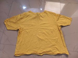 Yellow Graphic Print Tee